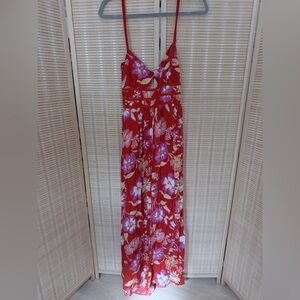 Free People Red Floral Maxi Dress